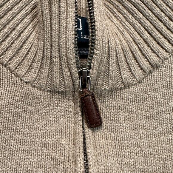 Polo Ralph Lauren Mens XXL Oatmeal Long Sleeve Cotton Quarter Zip Sweater - Picture 8 of 9